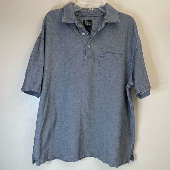 Jos A Bank Traveler| Large| 100% Cotton| Gingham print|Golf| Polo - Picture 1 of 13